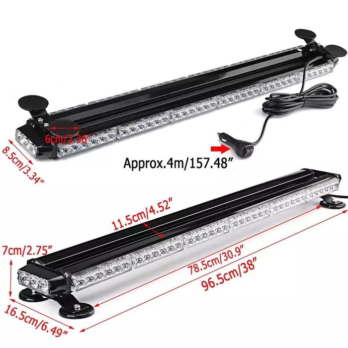 Rampa girofar 97 cm 360° 12V 24V led Gabarit cu FACTURA tir, duba, suv
