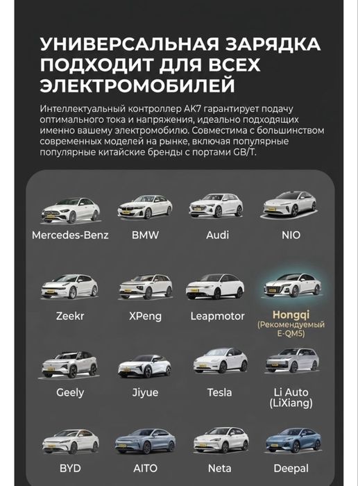 Hongqi eqm5 Хончи DC 7 квт GBT