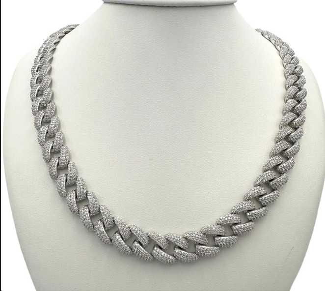 Colier Cuban Double G Argint + Bratara Cuban Double G Argint