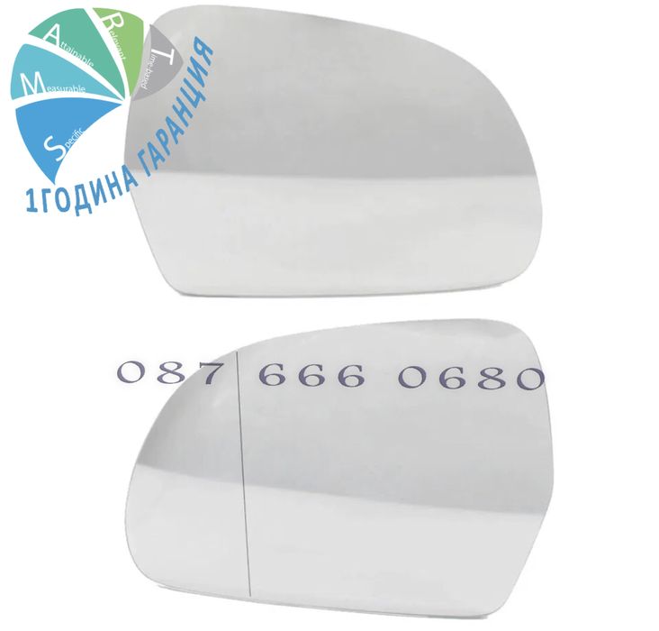 Стъкло за огледало Audi A6 (11-15) тонирано асферично ляво/дясно