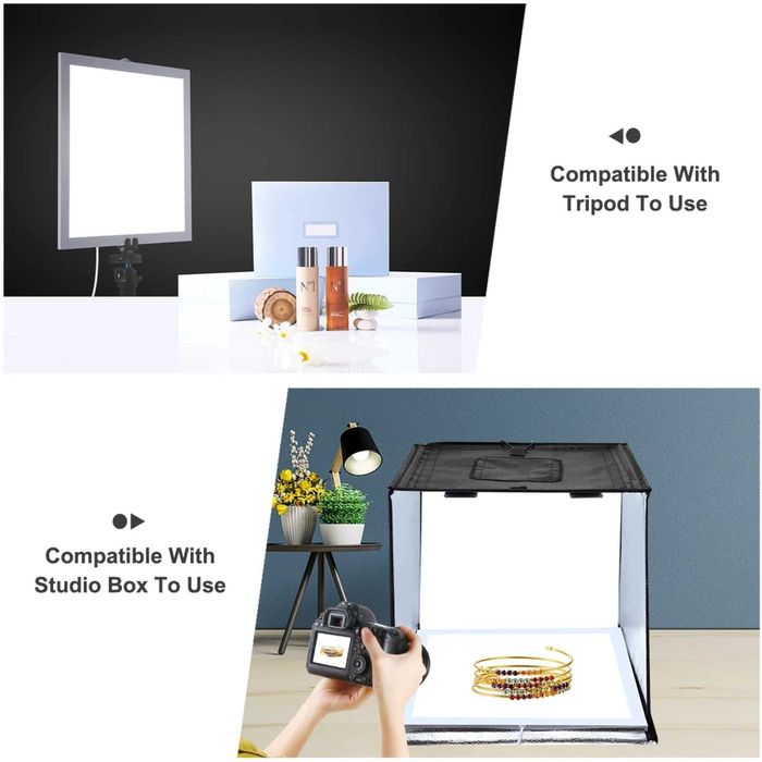 Panou LED 38cm Puluz pentru fotografie de produs, fundal LED cort foto