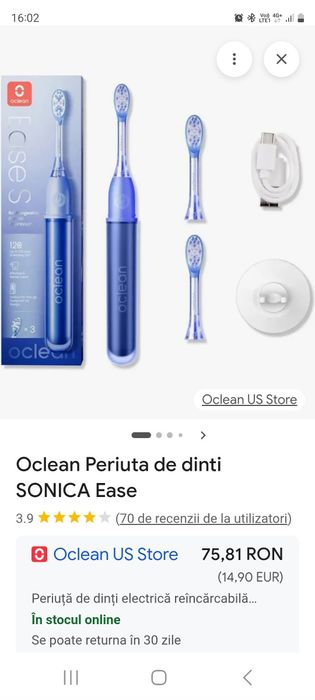 Periuta electrica Oclean Sonicare+rezerva