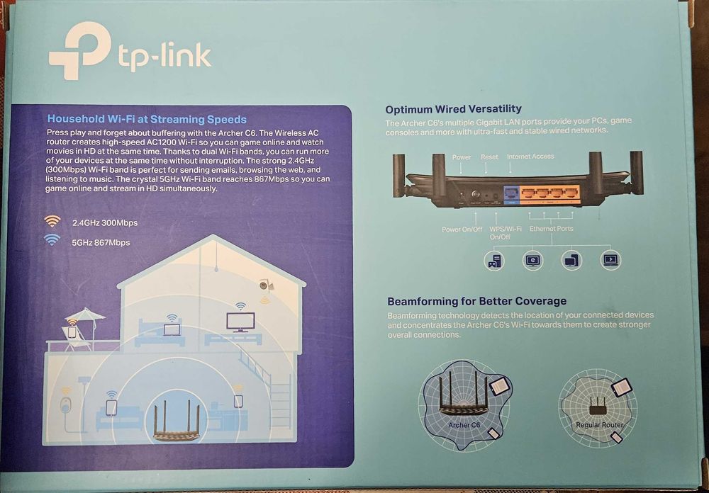 Vand Router TP-Link Archer C6 AC1200
