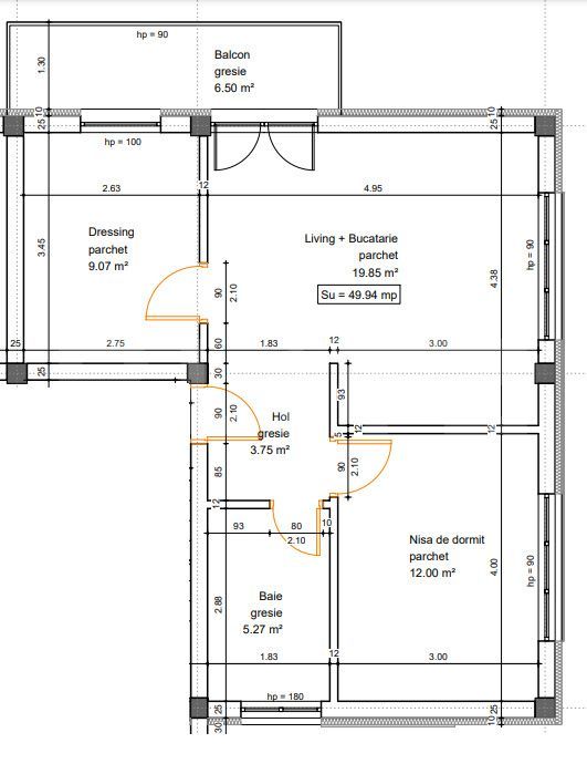 Apartament cu 3 camere, 50 mp, zona Tineretului
