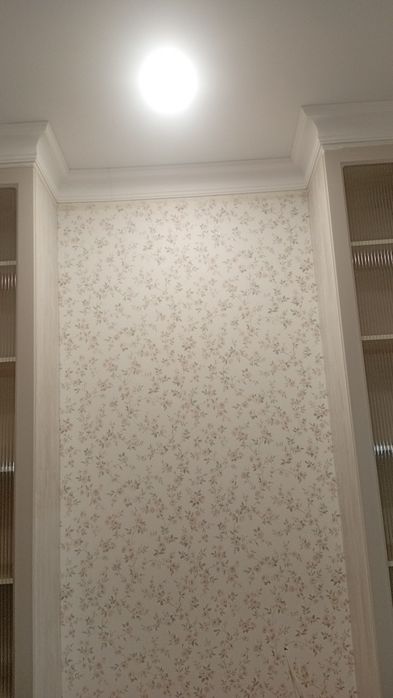 Обои, галтели, шпатлёвка