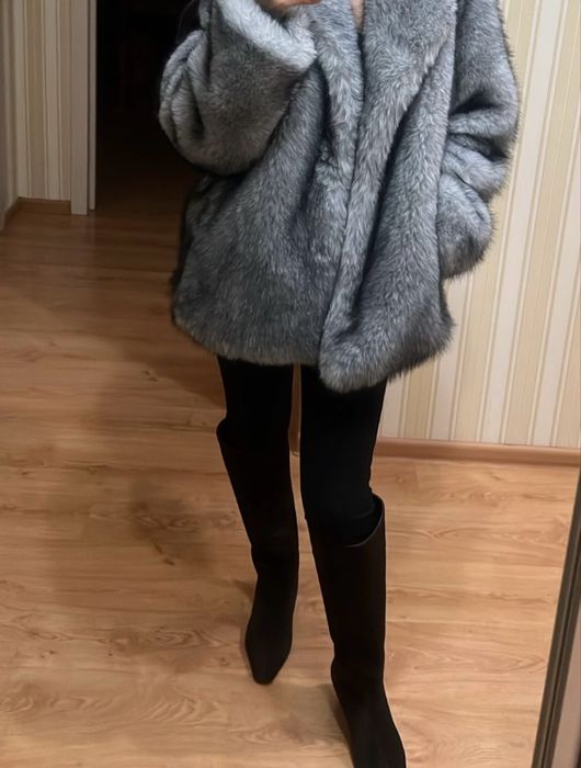 Зимние замшевые сапоги