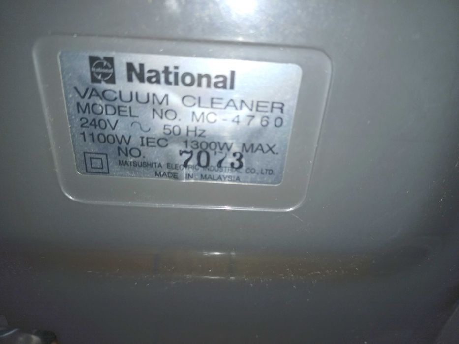 Пылесос NATIONAL MC-4760 / Made in Malaysia