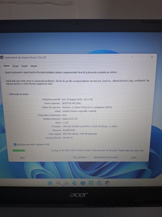 Laptop Acer Aspire I3
