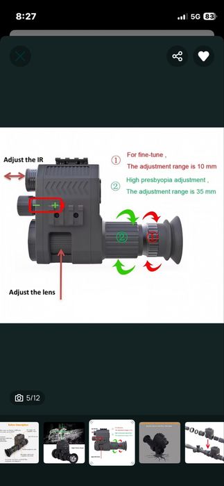 Насадка за нщно виждане megarei nk 007 plus