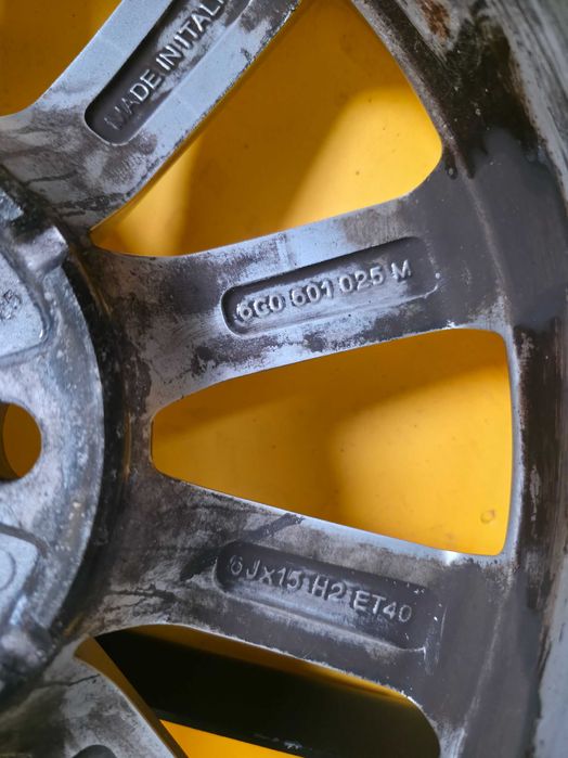 1 Janta Aliaj 5x100 15'' OEM VW Polo 6J ET 40 6C0 601 025M !