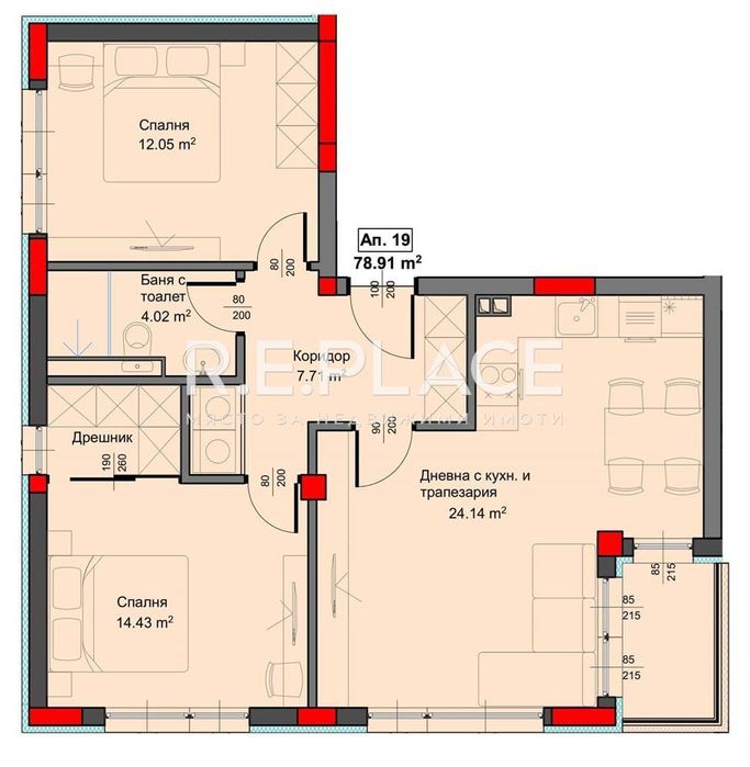 Продава се Тристаен апартамент в Варна, Аспарухово - 89 кв.м за 1452 €/кв.м - Снимка #2