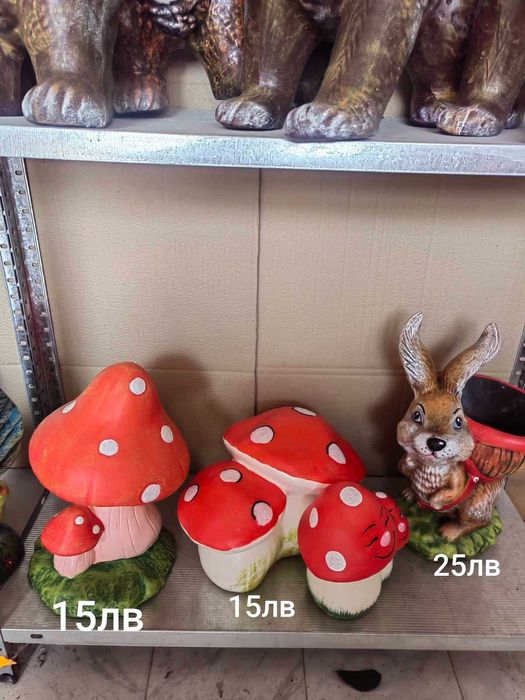 Фигури за дома и градината българско производство печена керамика