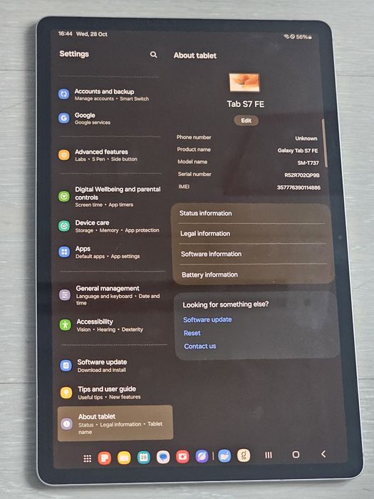Таблет Samsung Galaxy Tab S7 Fe (LTE) 12.4 инча + писалка