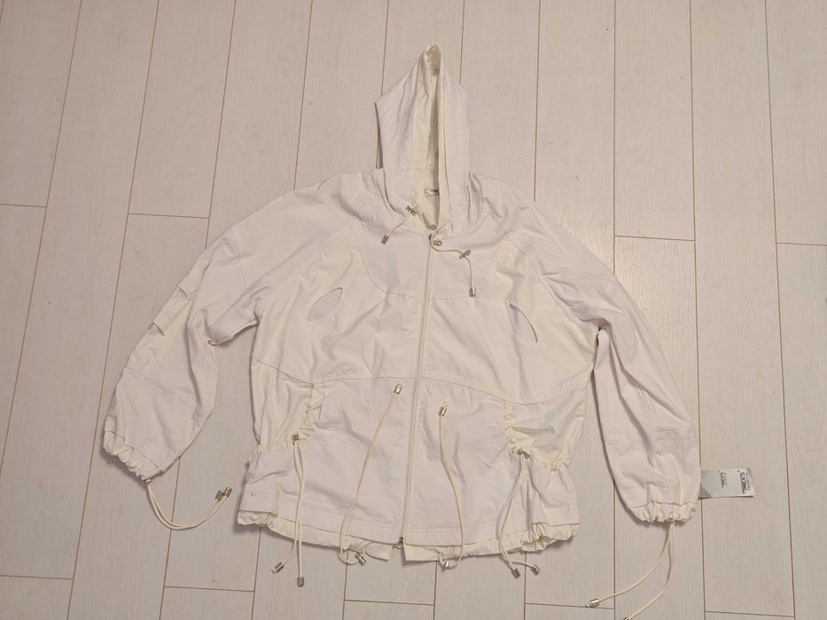 Geacă vânt albă Techwear / Windbreaker Y2K Gorpcore Oversize