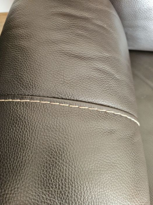 Двойка диван релакс механизъм естествена кожа..