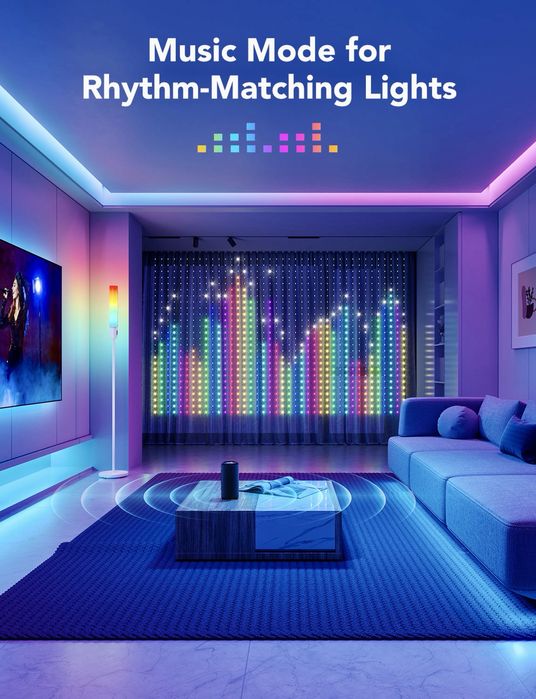 светлинно шоу с Govee RGBIC завеса Govee Curtain Lights
