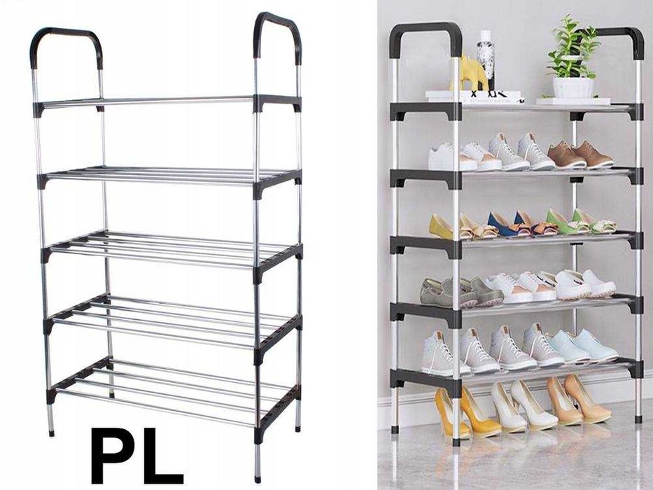 Метална поставка за обувки с 5 рафта