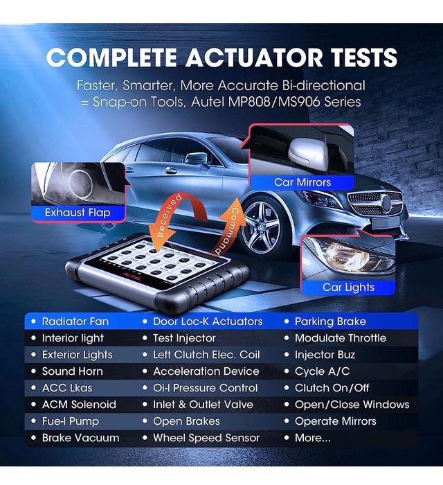 Автодиагностика Autel MaxiCom MK808S+подарък 2 часа обучение