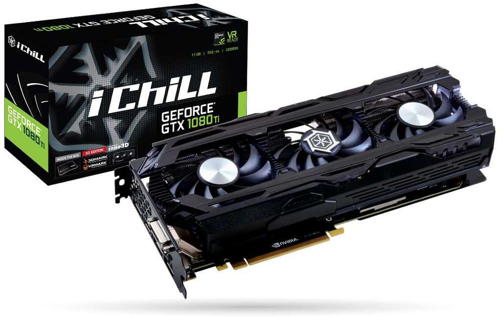 Gtx 1080 ti ichill 11gb 356 bit состояние отличное каробка доки есть