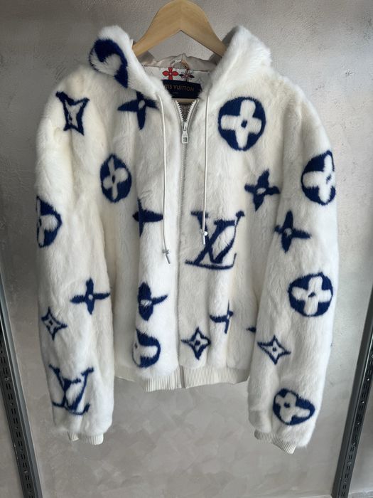 Louis Vuitton Monogram Mink Fur Zipped Hoodie!