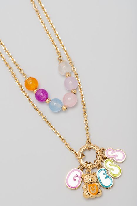 Guess колие с естествени камъни