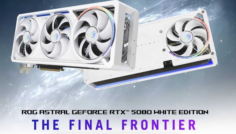 НОВА ! Видео Карта ASUS ROG Astral GeForce RTX™ 5080 OC WHITE, 16GB GDDR7
