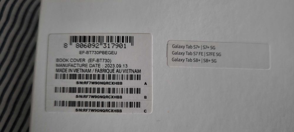 Оригинален калъф(book cover) за таблет SAMSUNG S7/S8