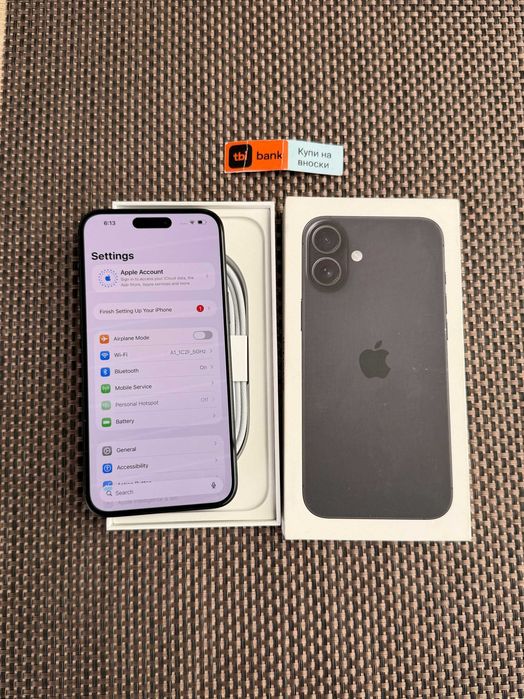 КАТО НОВ! iPhone 16 Plus Лизинг от 21€/мес  BLACK / 128GBГаранция! черен