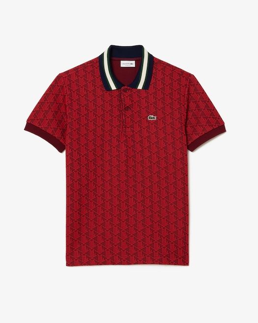 Lacoste Allover Monogram Polo-оригинална мъжка тениска