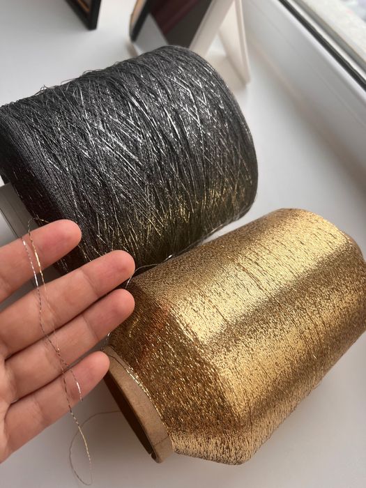 Бобинная пряжа итальянский люрекс