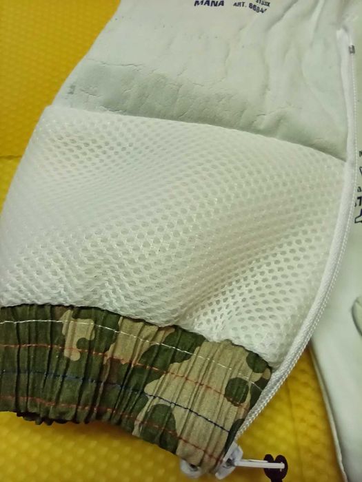 Пчеларски ръкавици естествена кожа с ръкавели с цип-пчеларско облекло