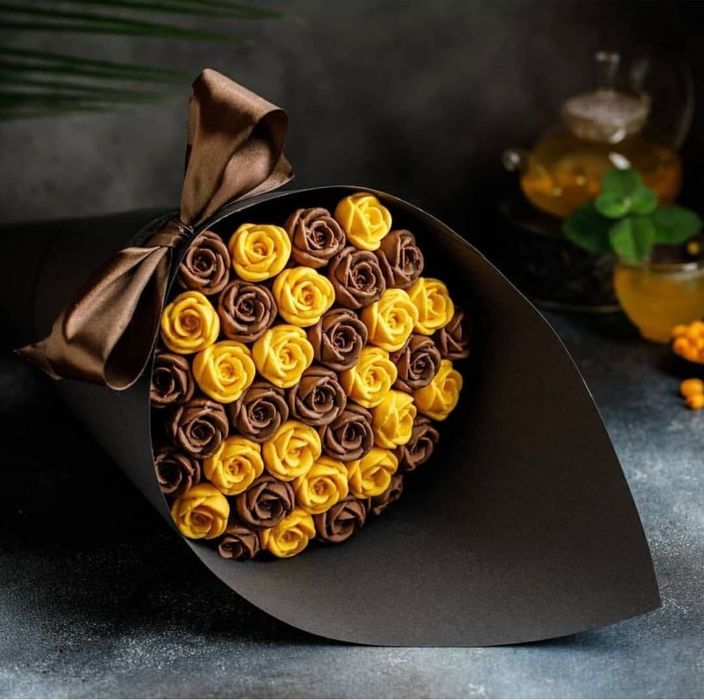 Цветы из шоколада