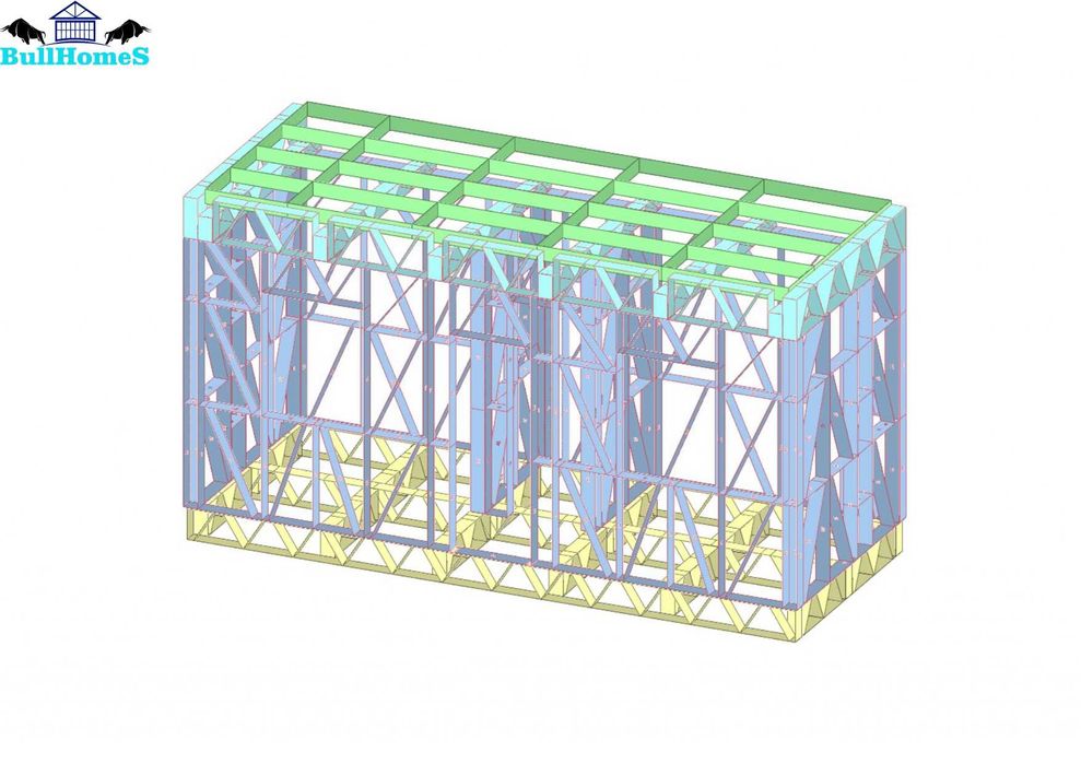 Бунгало,Контейнер,Къща,Преместваеми къщи,Модулни-14,4м²