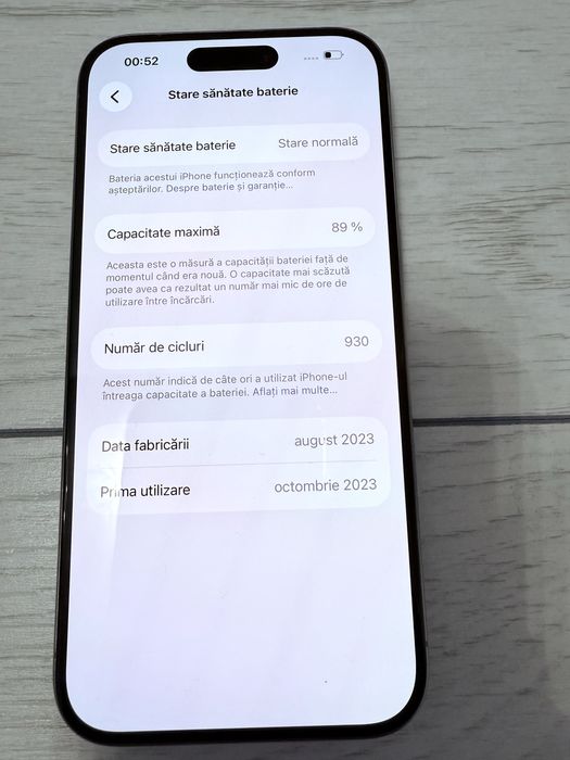 iPhone 15 Pro , Natural Titanium ,256 GB , ca NOU