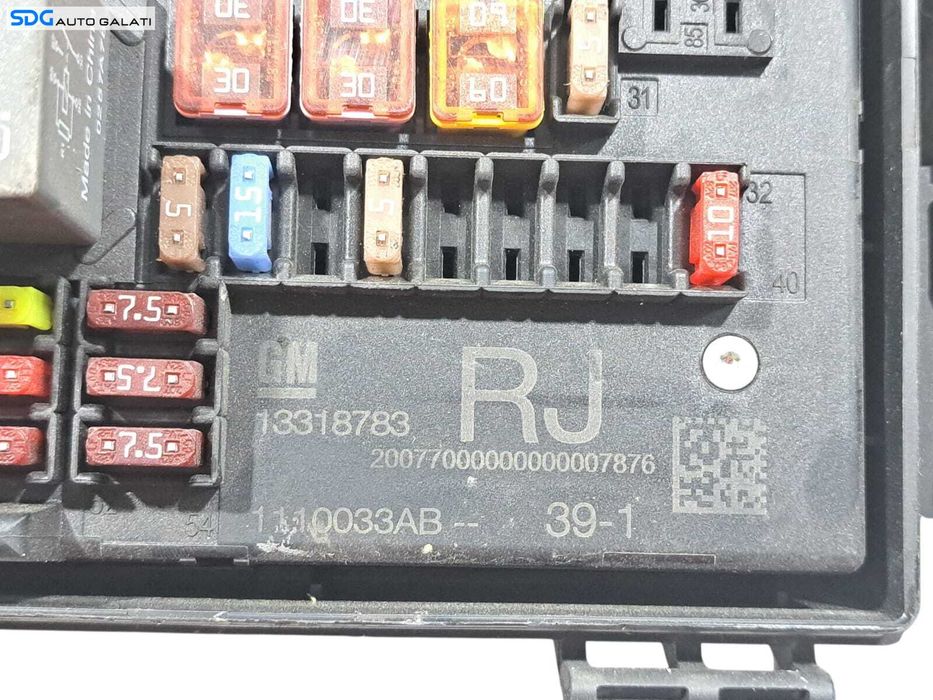 Unitate Modul Calculator Tablou Panou Sigurante Opel Astra J 2009 - 2016 Cod 13318783 13318783RJ [L6398]