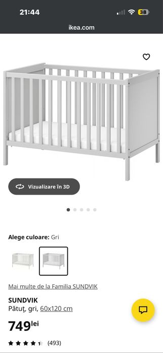 Vând pătut cu saltea și masă de înfășat