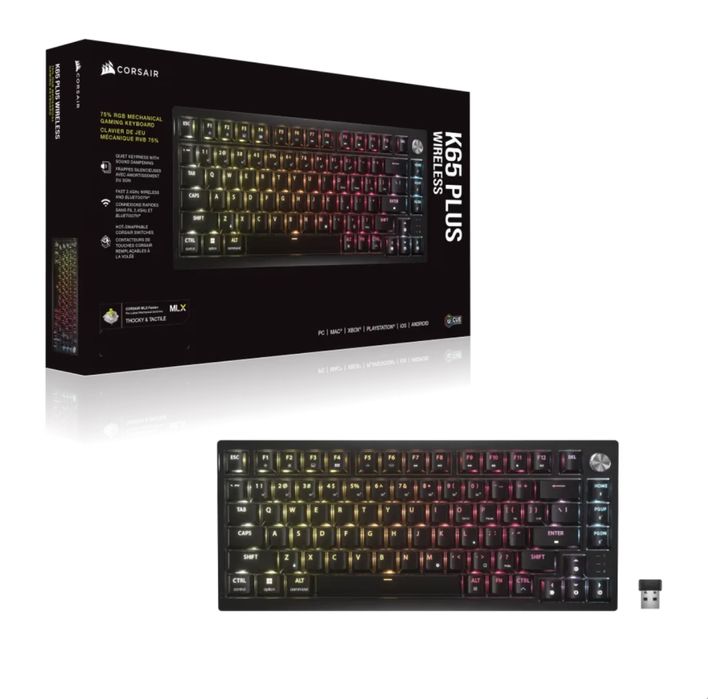 Оригинална Геймърска клавиатура Corsair K65 Plus