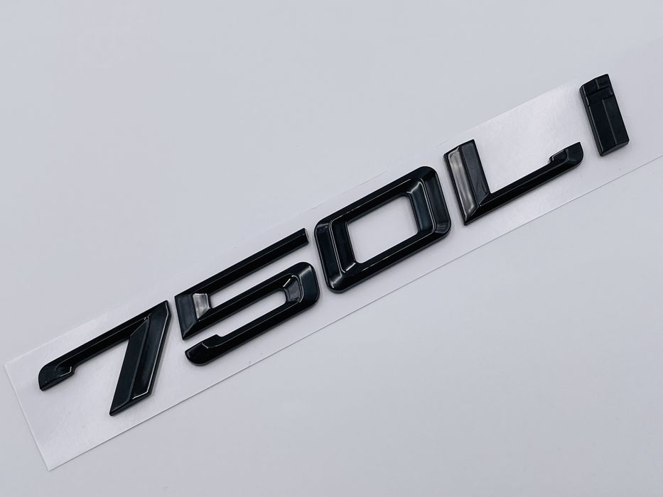 Emblema BMW Motorizare Seria 7 benzina negru