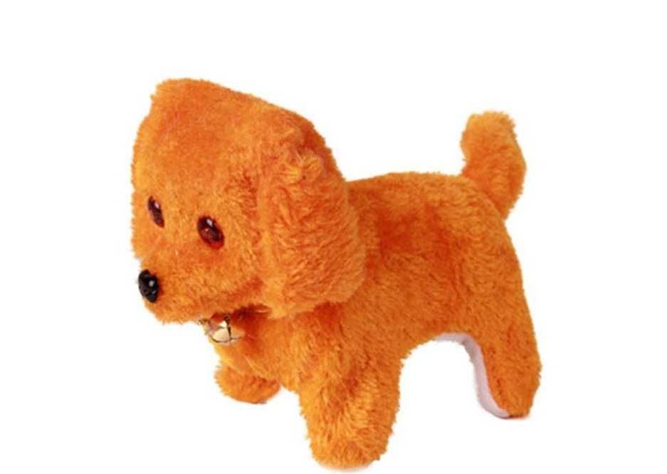 Детска играчка Куче лае и ходи със светещи очи ПЛЮШ