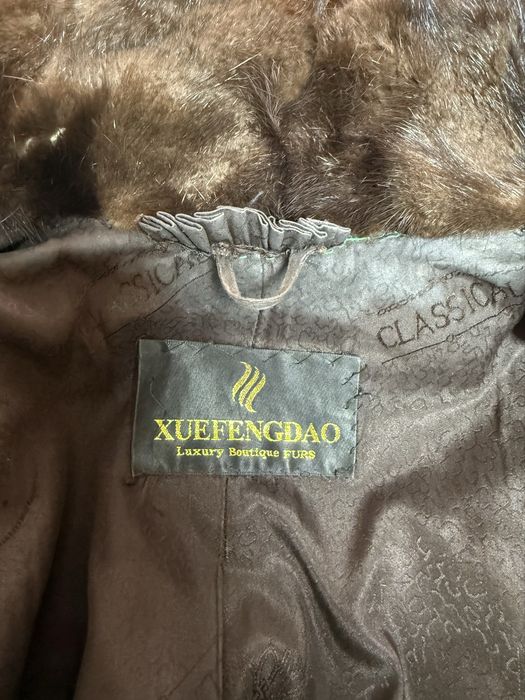 Шуба норковая с капюшоном