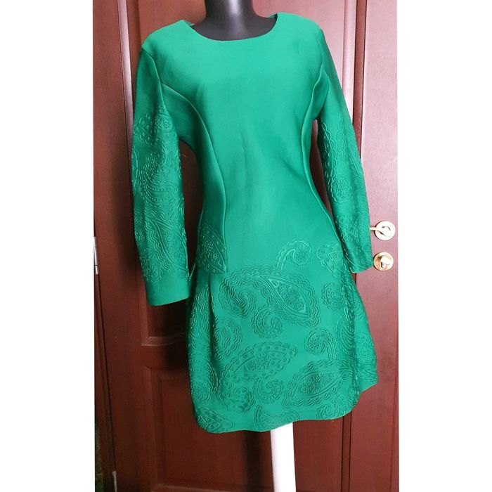Rochie verde midi neopren