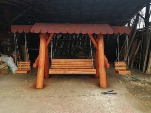 Balansoar rustic din lemn masiv / leagan