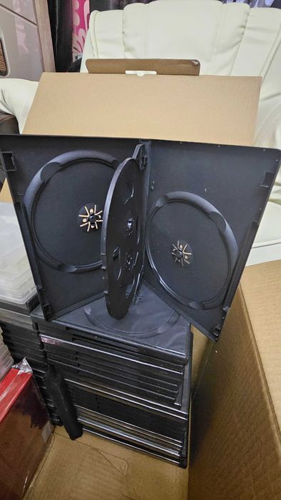 Carcase 4 dvd bd blu-ray negre și clear transparente carcasa dvd-uri