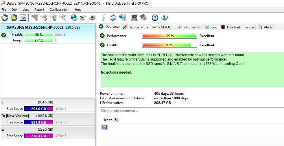 Solid State Drive (SSD) Samsung PM871 256GB 2.5" SATA III (6.0Gbps)