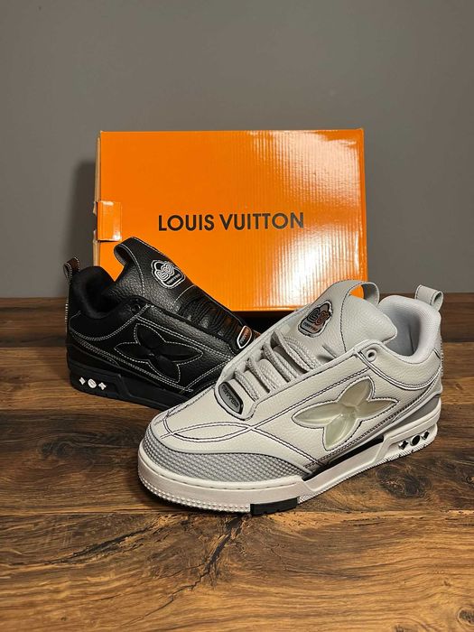 Adidasi Louis Vuitton Skate Alb si Negru