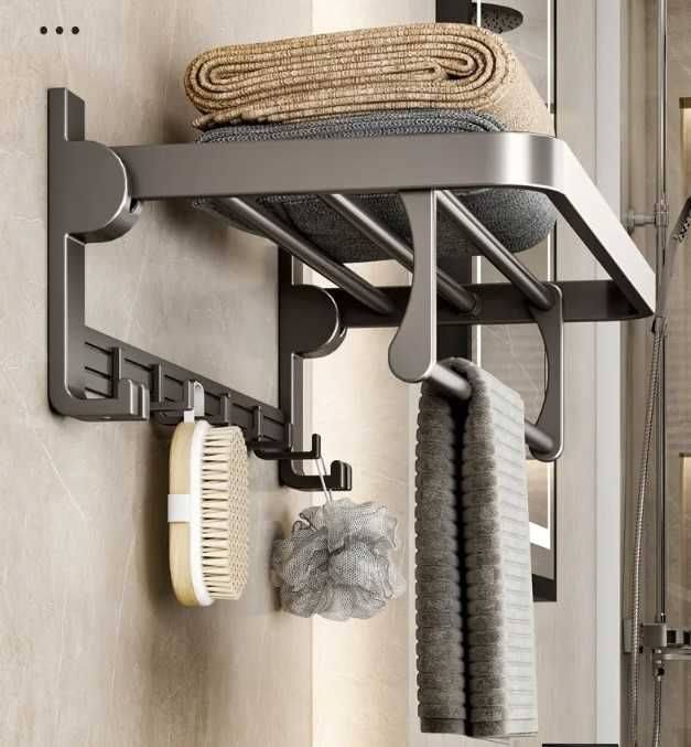 Удобна сгъваема закачалка за хавлии за баня