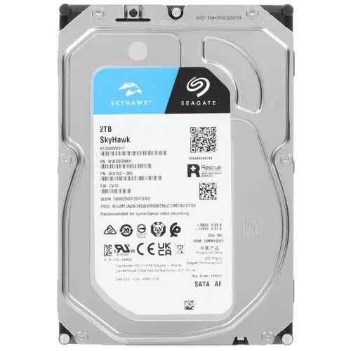 Жесткий диск Seagate SkyHawk, ST2000VX017 [2 ТБ, 3.5", SATA III, 5400]