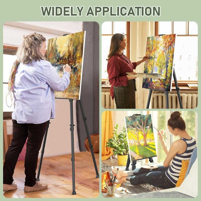 Sevalet pictura metalic cu husa protectie inaltime reglabila 77-160 cm