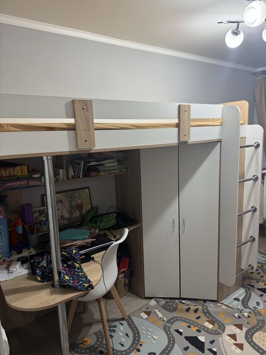 Кровать детская чердак с матрасом