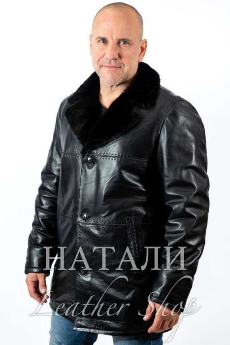 Мъжки кожух Дъглас с яка от Норка